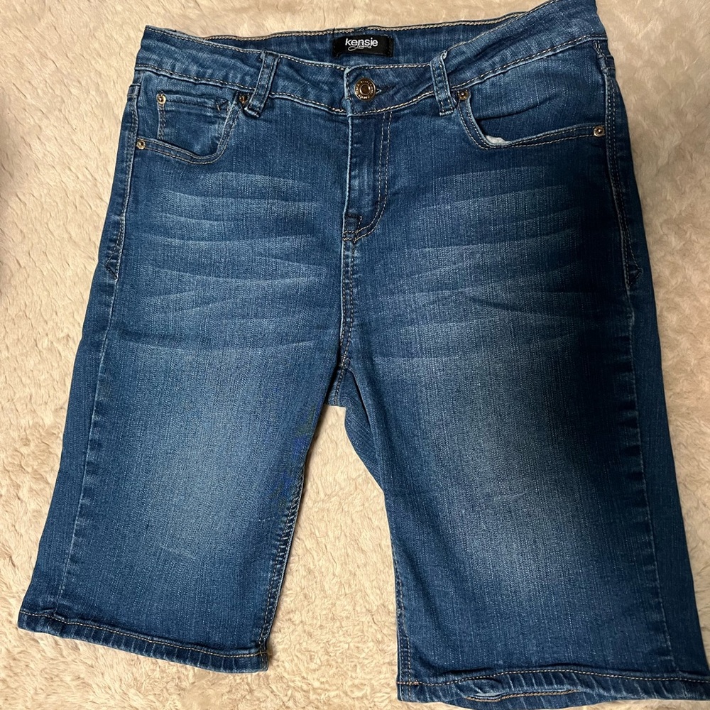 Kensie Blue Denim Shorts women’s 28 EUC